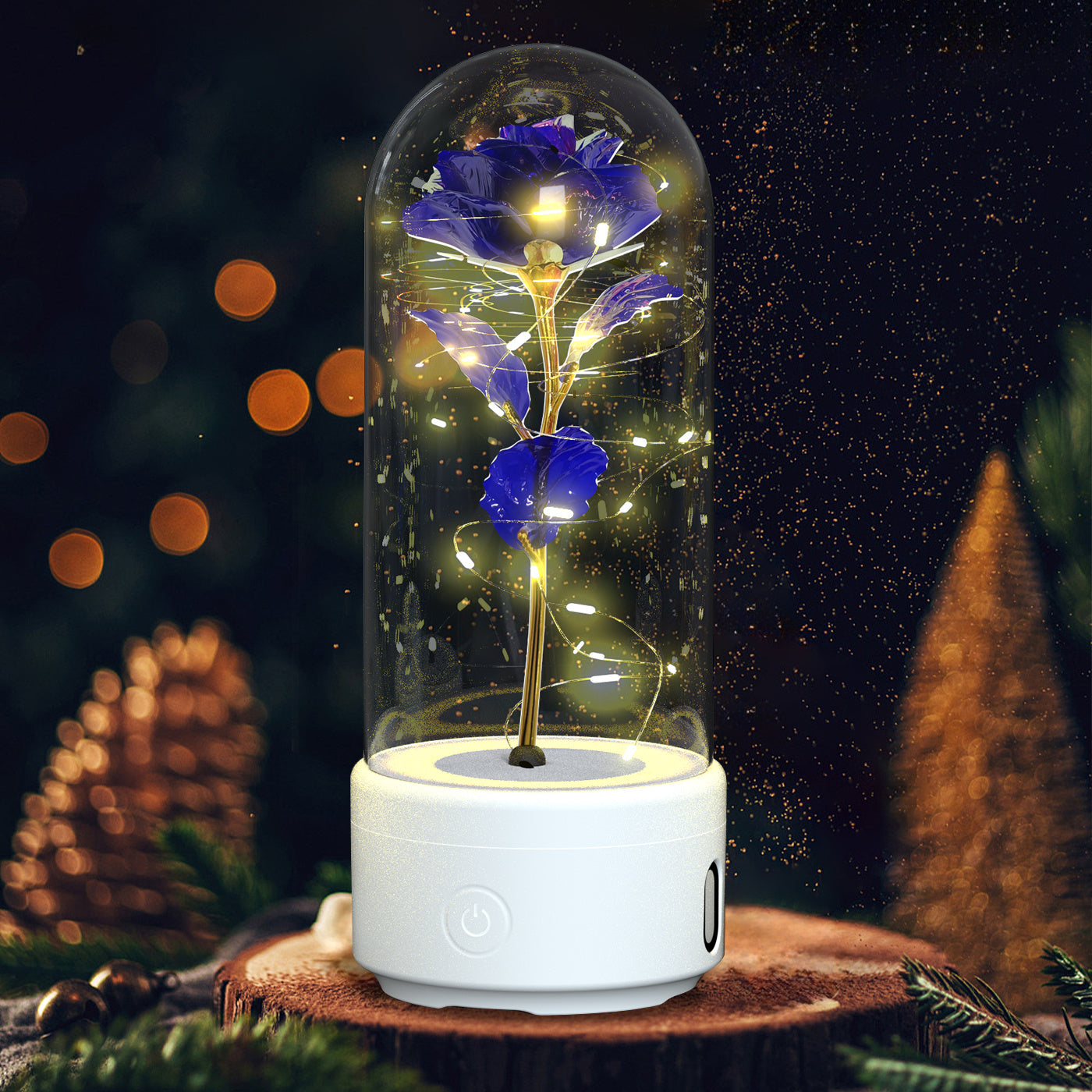 2-in-1 Rose LED Bluetooth Speaker