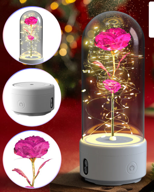 2-in-1 Rose LED Bluetooth Speaker