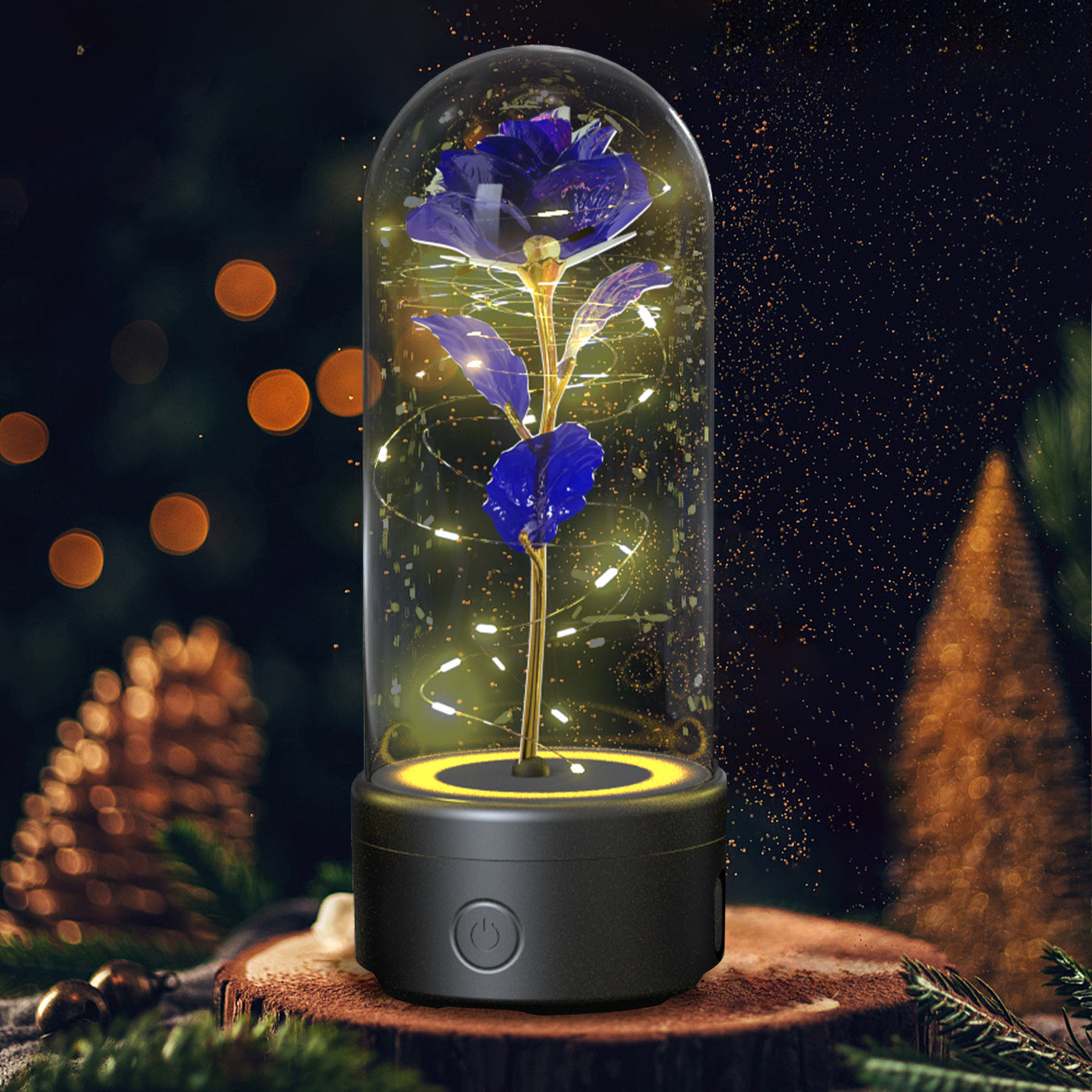 2-in-1 Rose LED Bluetooth Speaker