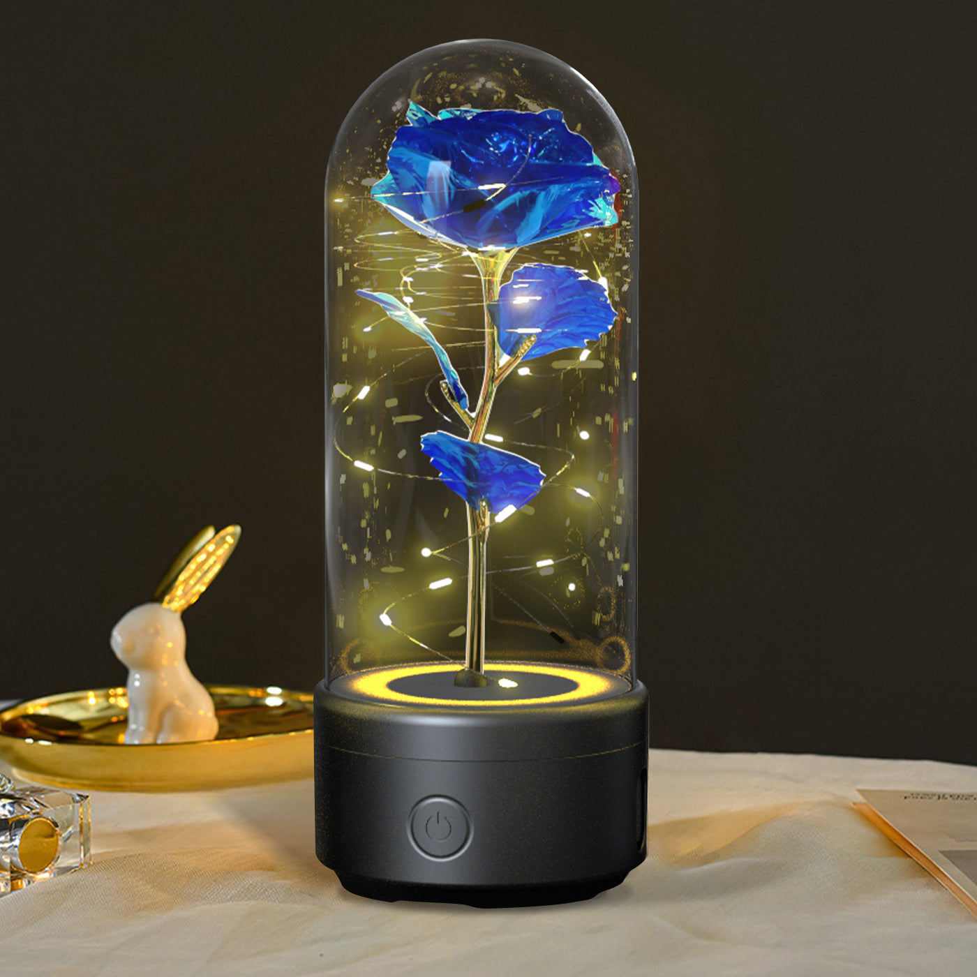 2-in-1 Rose LED Bluetooth Speaker