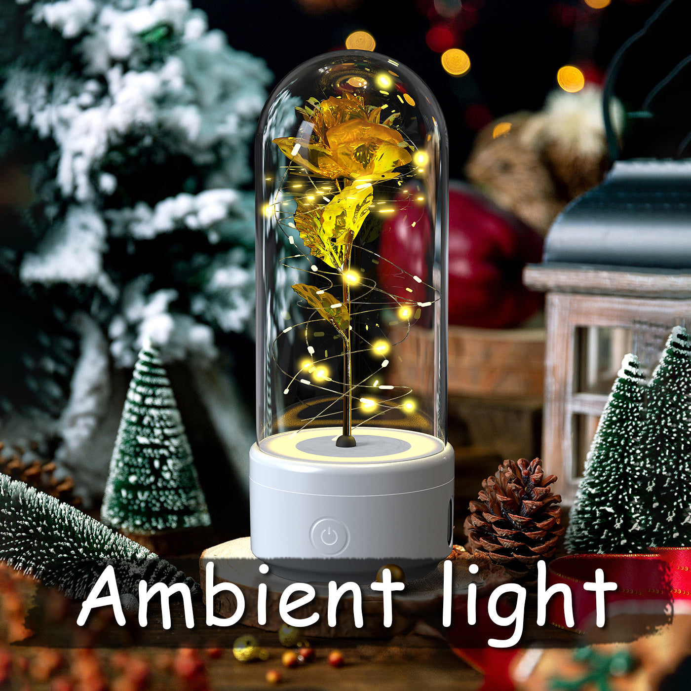 2-in-1 Rose LED Bluetooth Speaker