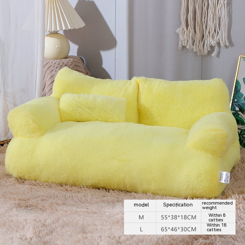 Luxury Plush Winter Cat Bed
