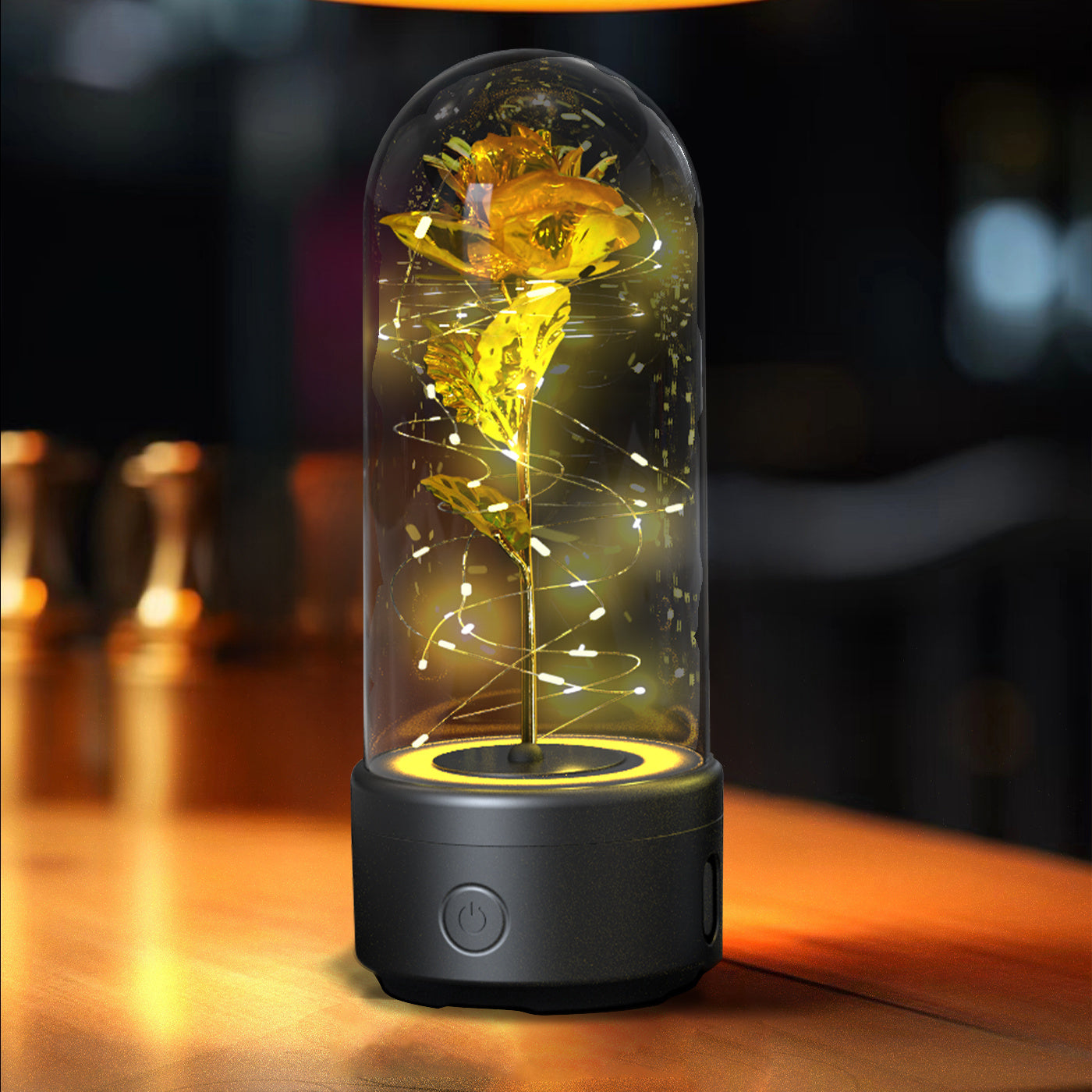 2-in-1 Rose LED Bluetooth Speaker