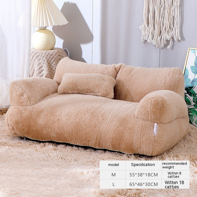 Luxury Plush Winter Cat Bed