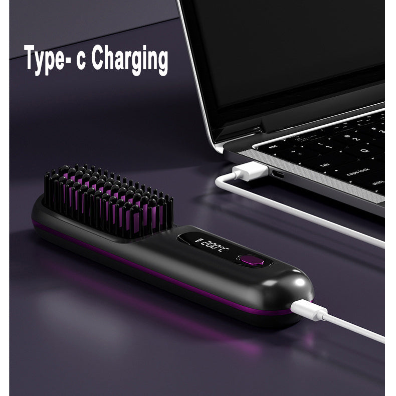 2-in-1 Wireless Hair Straightener Comb