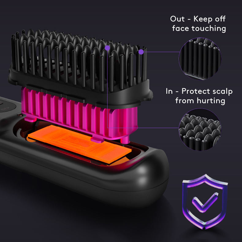2-in-1 Wireless Hair Straightener Comb