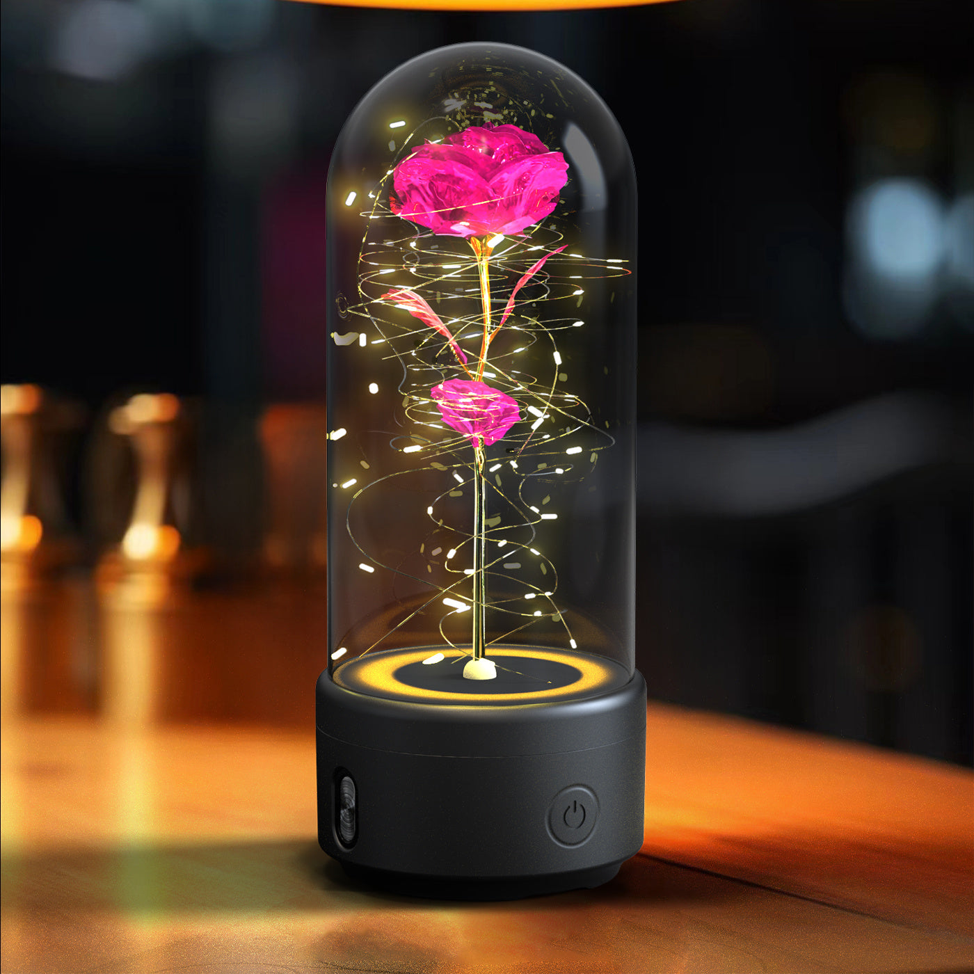 2-in-1 Rose LED Bluetooth Speaker
