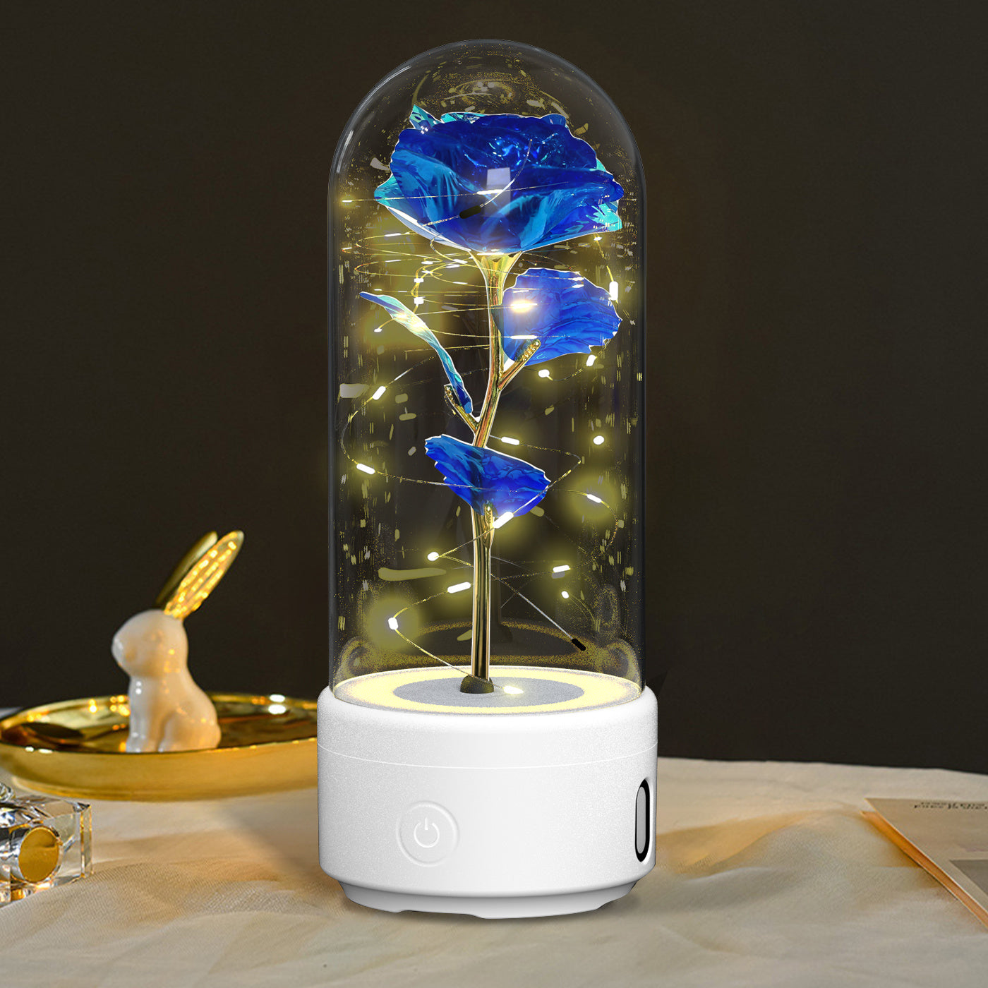 2-in-1 Rose LED Bluetooth Speaker