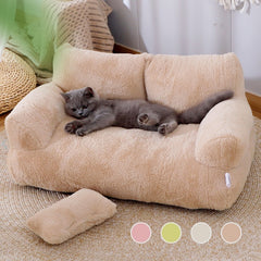 Luxury Plush Winter Cat Bed