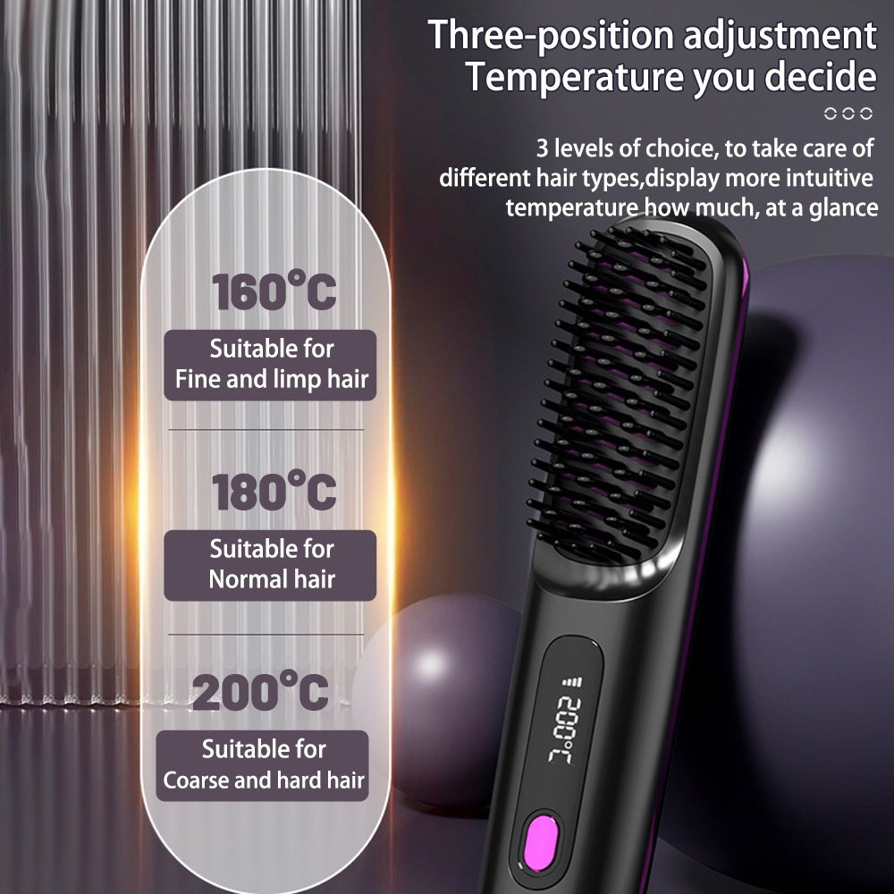 2-in-1 Wireless Hair Straightener Comb