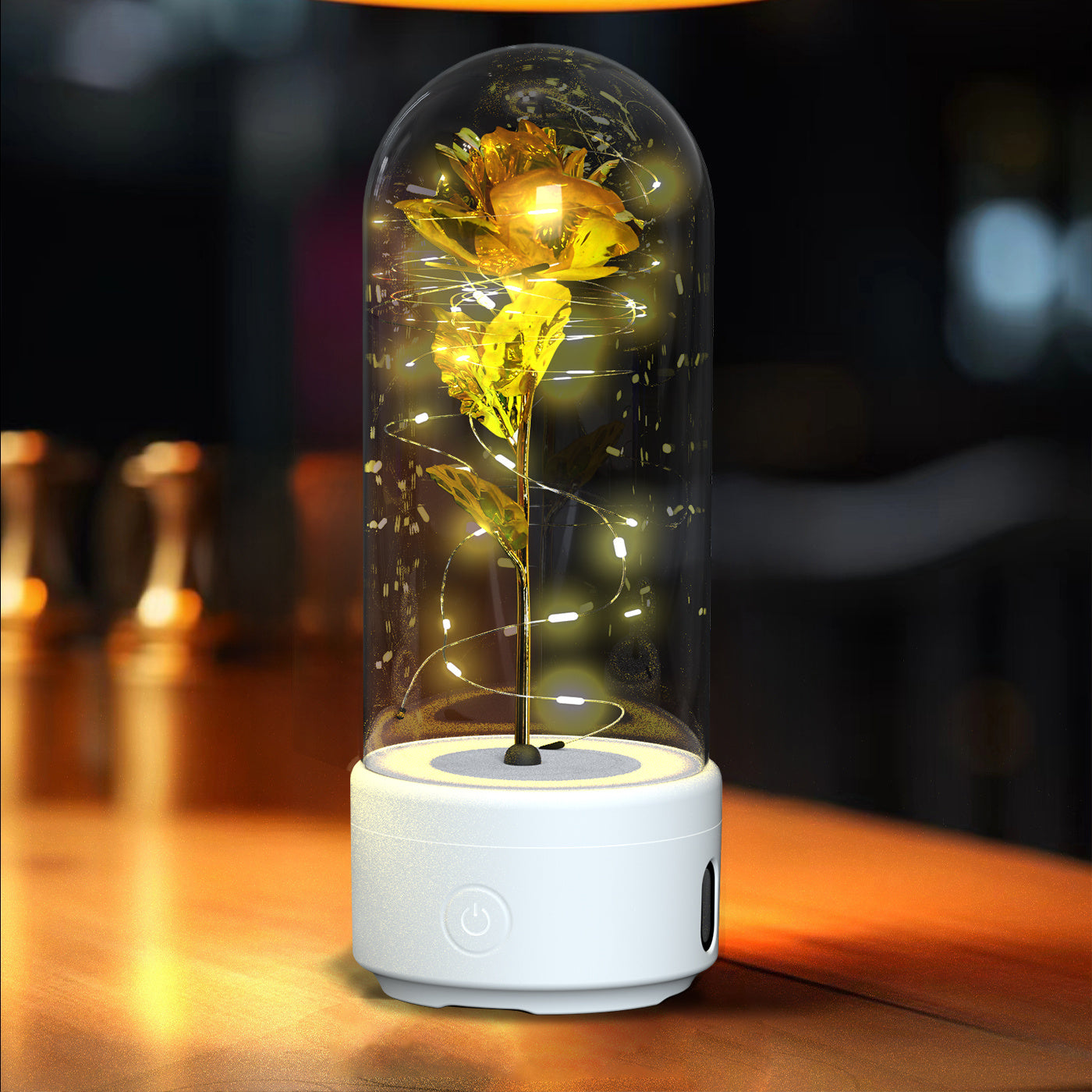 2-in-1 Rose LED Bluetooth Speaker